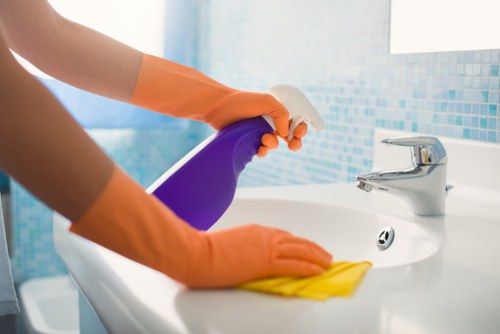 Freshly cleaned office kitchen and washroom areas in Haringey