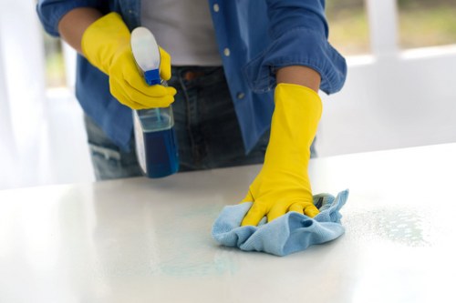Deep cleaning kitchen surfaces in a Haringey home