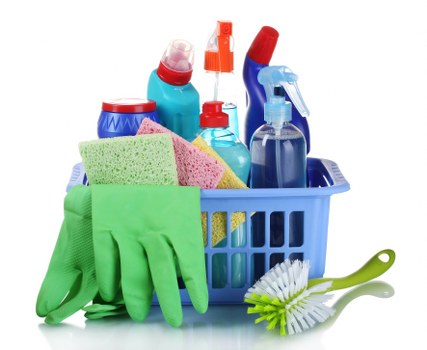 Cleaner wearing PPE during a deep cleaning task in Haringey