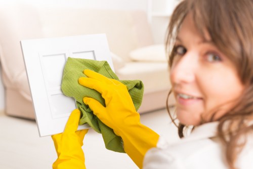 Local cleaners handling a flat in Haringey with narrow access and stairway challenges
